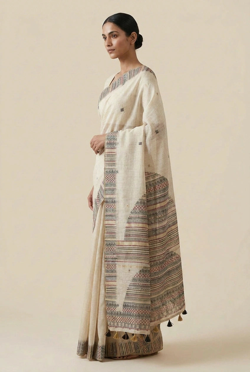 Cotton South Saree with South Border for Family Function