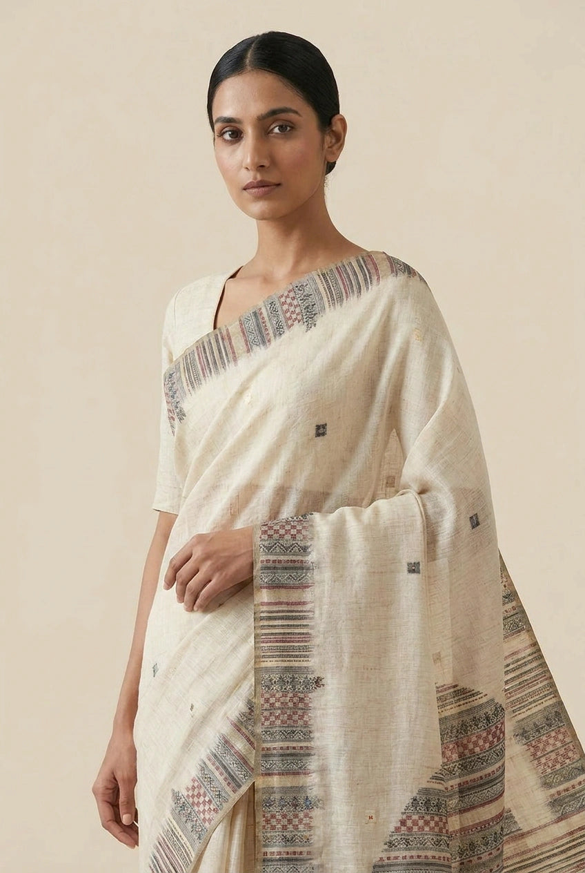 Cotton South Saree with South Border for Family Function