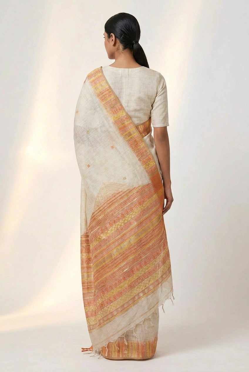 Cotton South Saree with South Border for Family Function