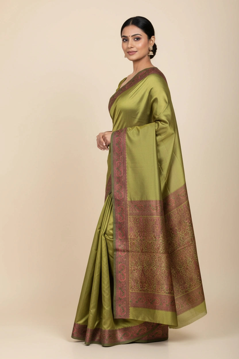 Traditional Silk Katan South Silk Saree - silk Indian ethnic wear by Rangoli