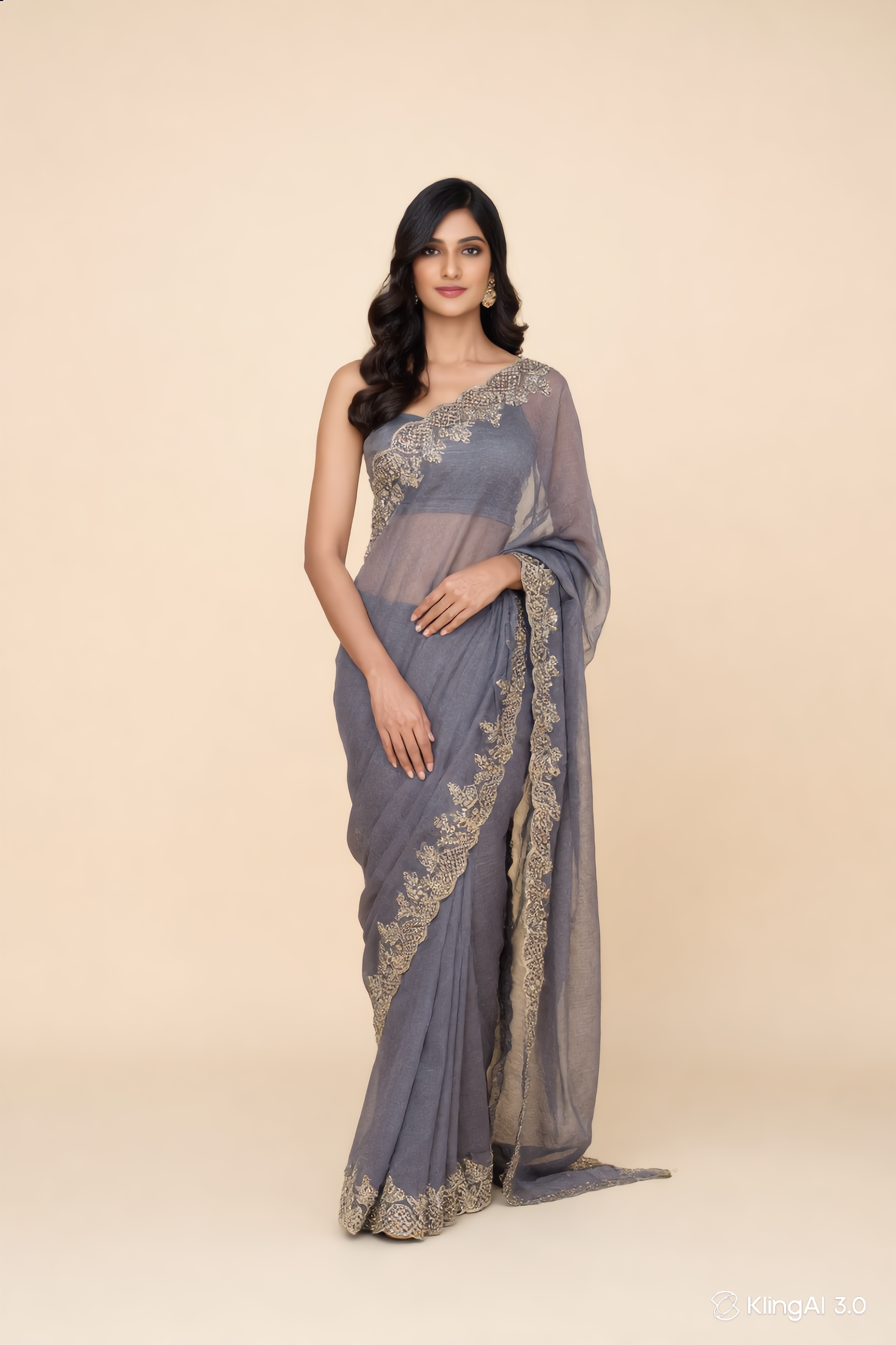 Embroidered Tissue Designer Saree