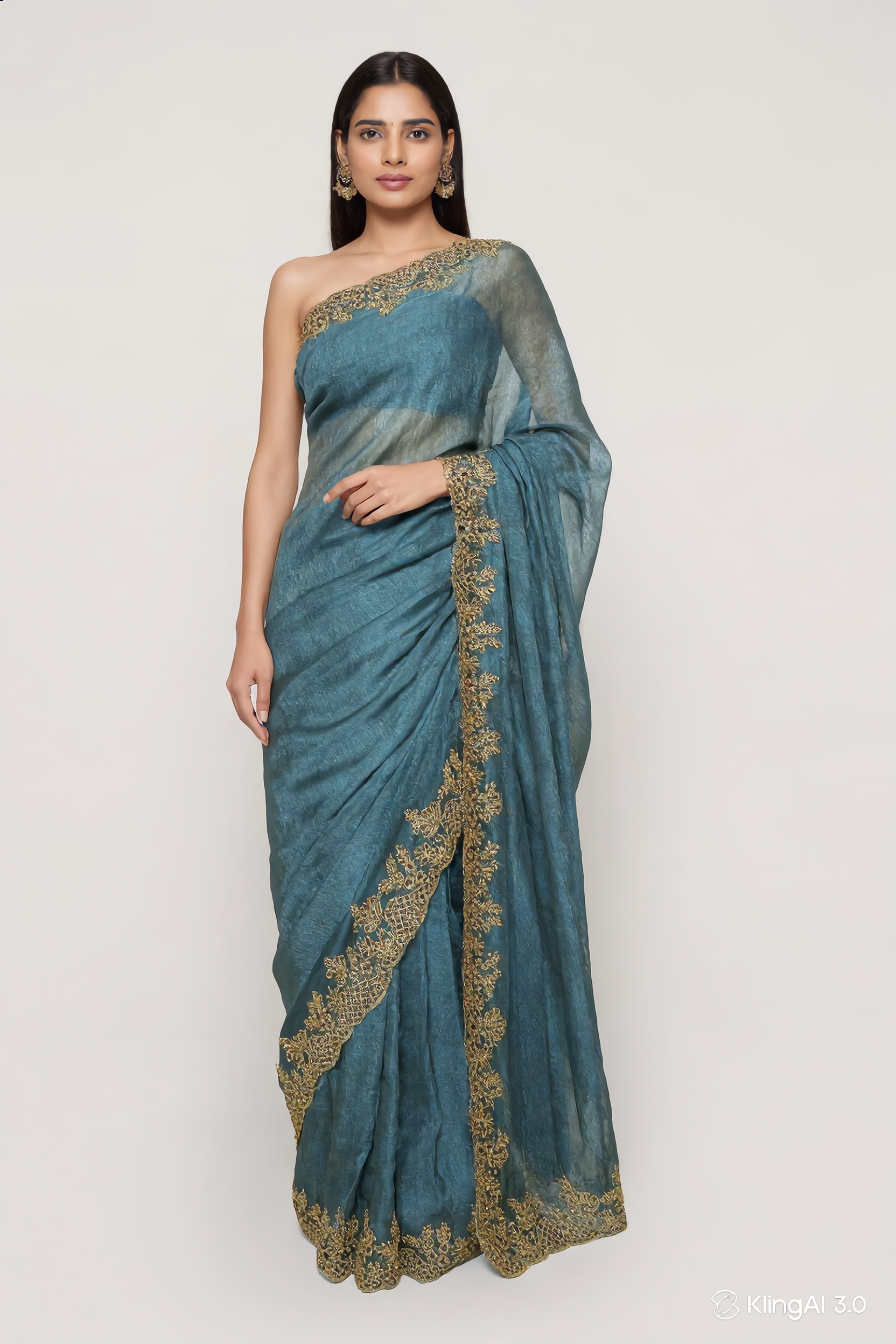 Embroidered Tissue Designer Saree