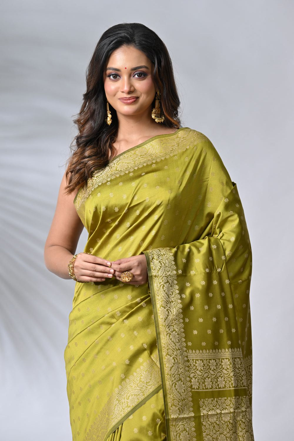 Mehandi  Silk Katan Sarees