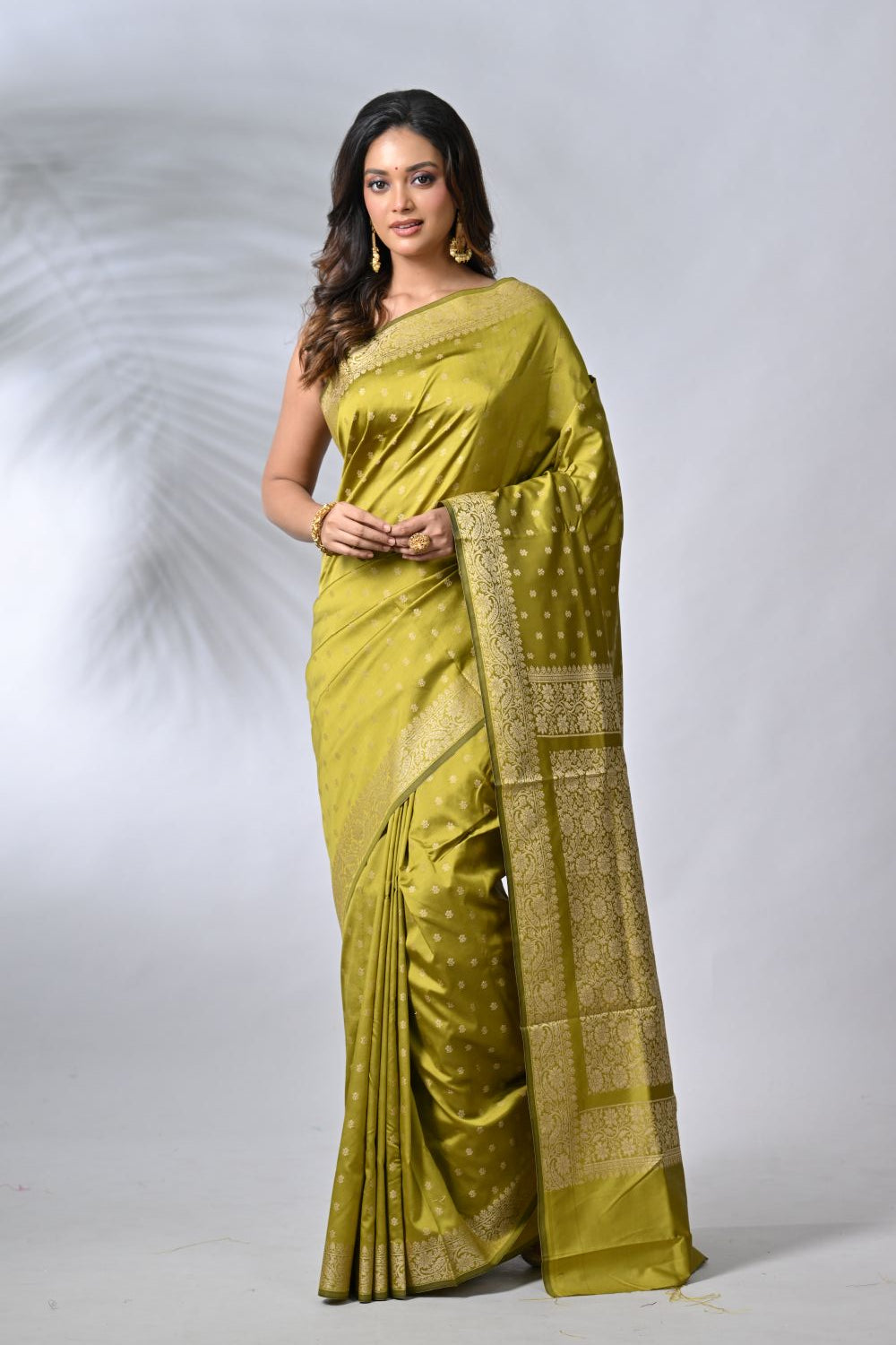 Mehandi  Silk Katan Sarees