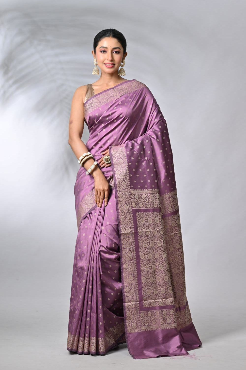 Mauve Silk Katan Sarees