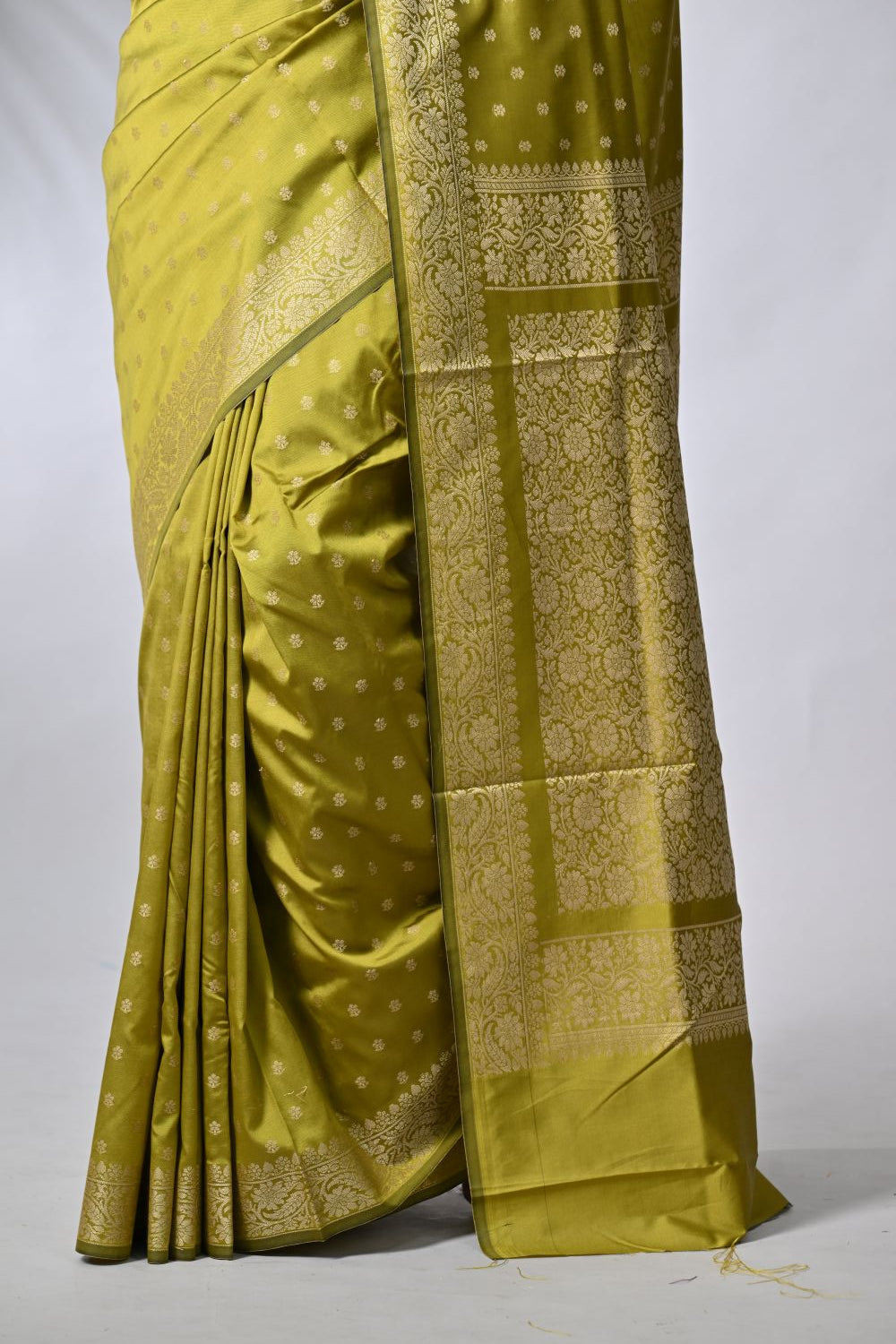 Mehandi Silk Katan Sarees