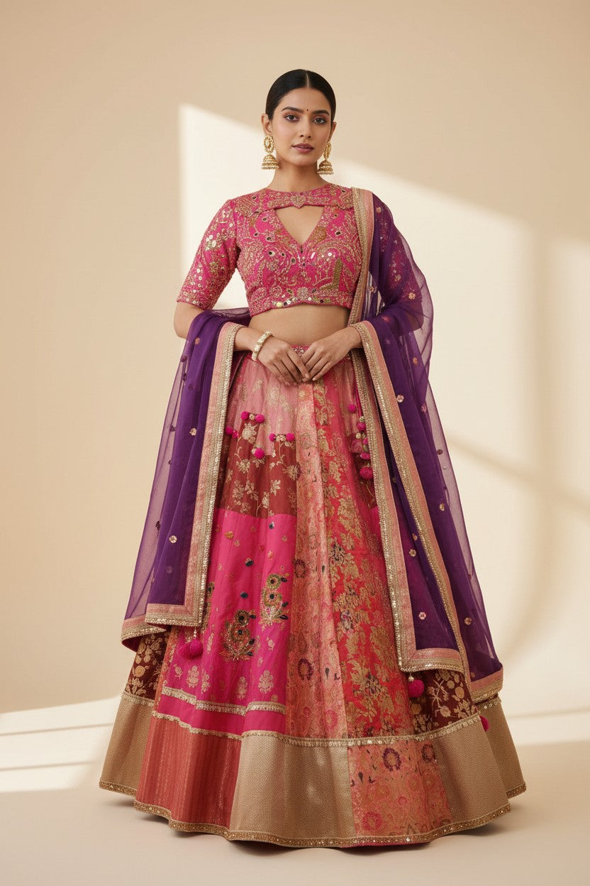 Premium Silk Katan Lehenga Choli Set | Rangoli