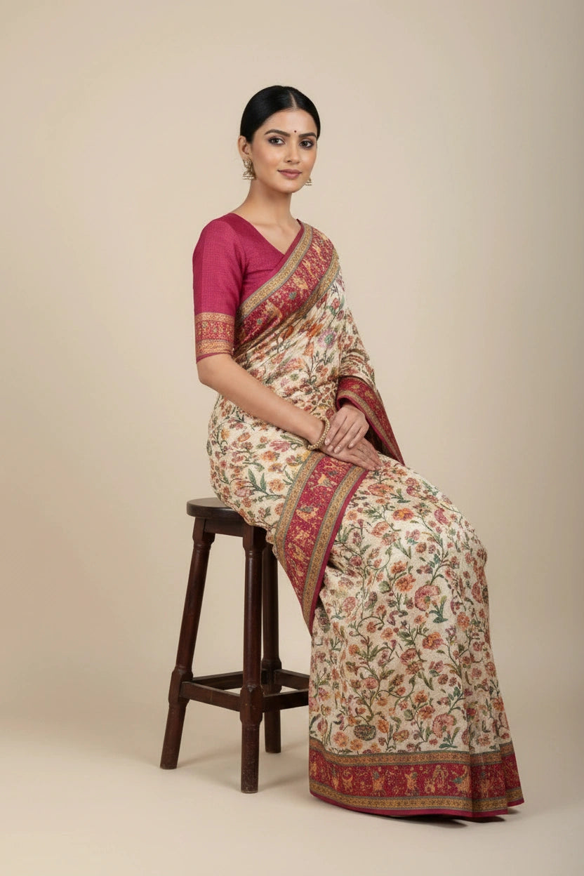 Heritage Zari Dola Silk Banarasi Saree - Rangoli Sarees
