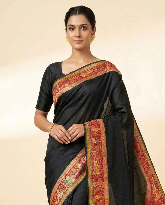 Dola Silk Handloom Banarasi Saree with Woven Zari Brocade view 2