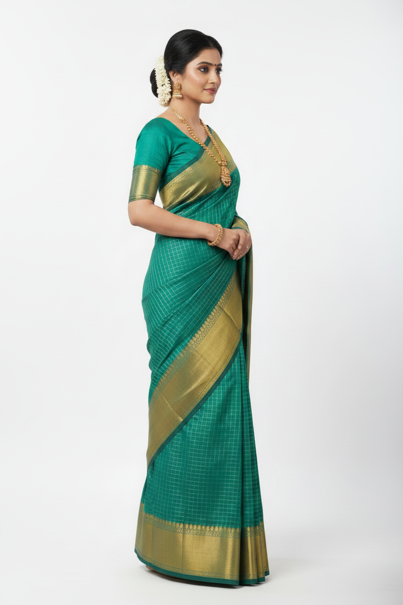 Heritage Zari Cotton Banarasi Saree – Evening Wear