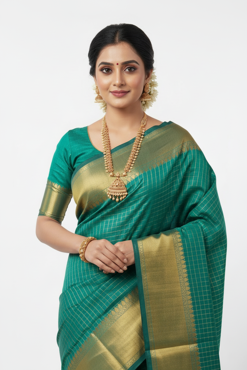 Heritage Zari Cotton Banarasi Saree – Evening Wear
