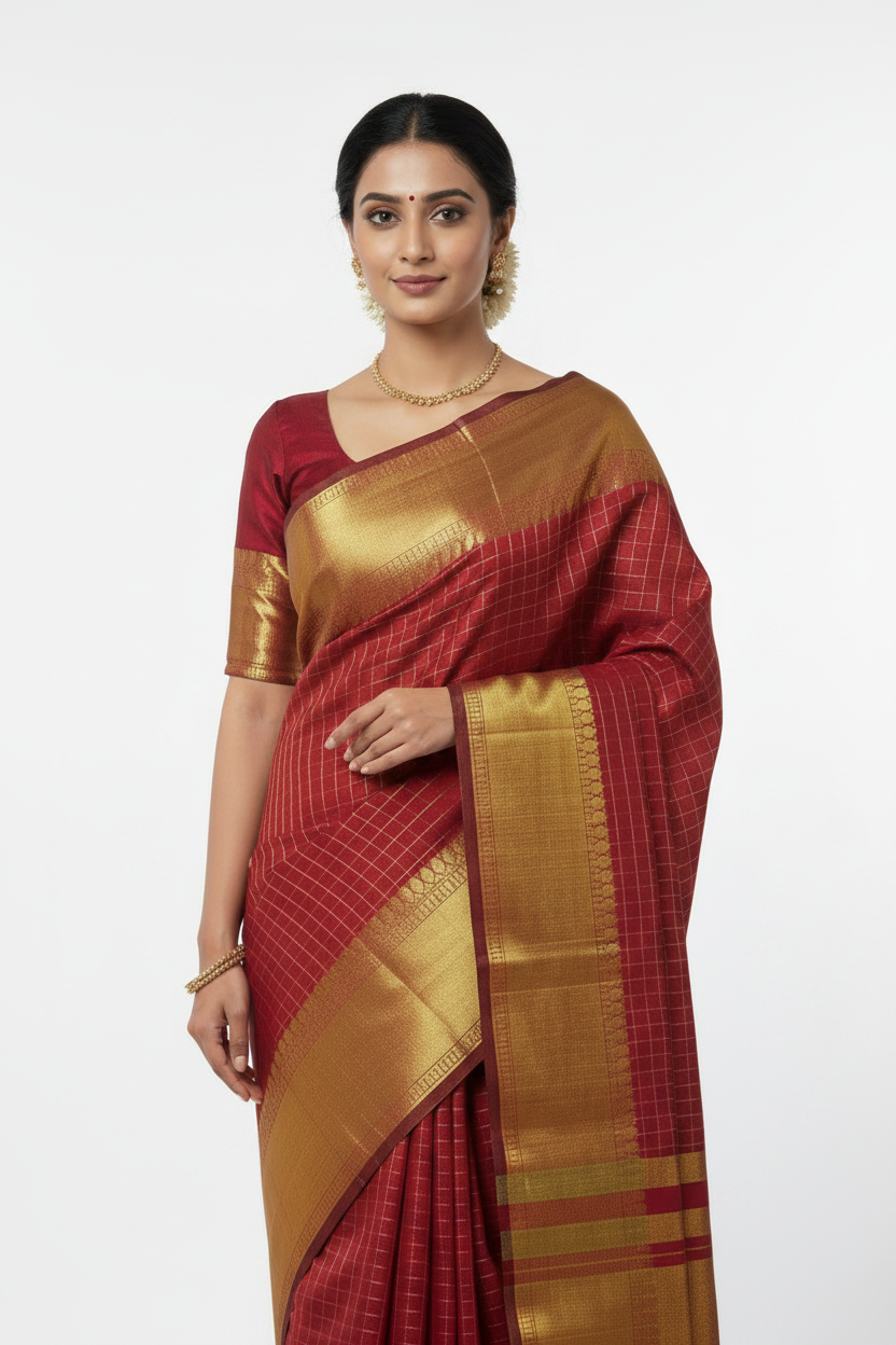 Heritage Zari Cotton Banarasi Saree – Evening Wear