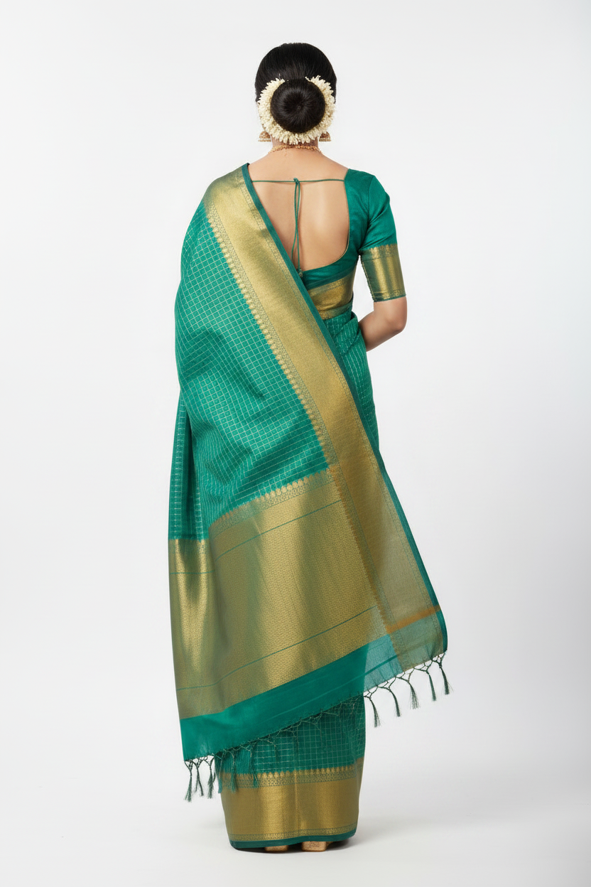 Heritage Zari Cotton Banarasi Saree – Evening Wear