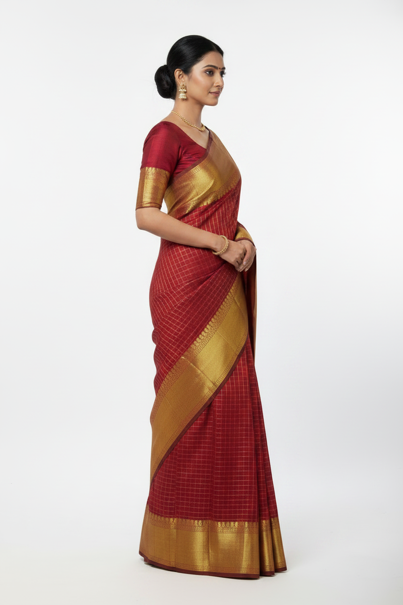 Heritage Zari Cotton Banarasi Saree – Evening Wear
