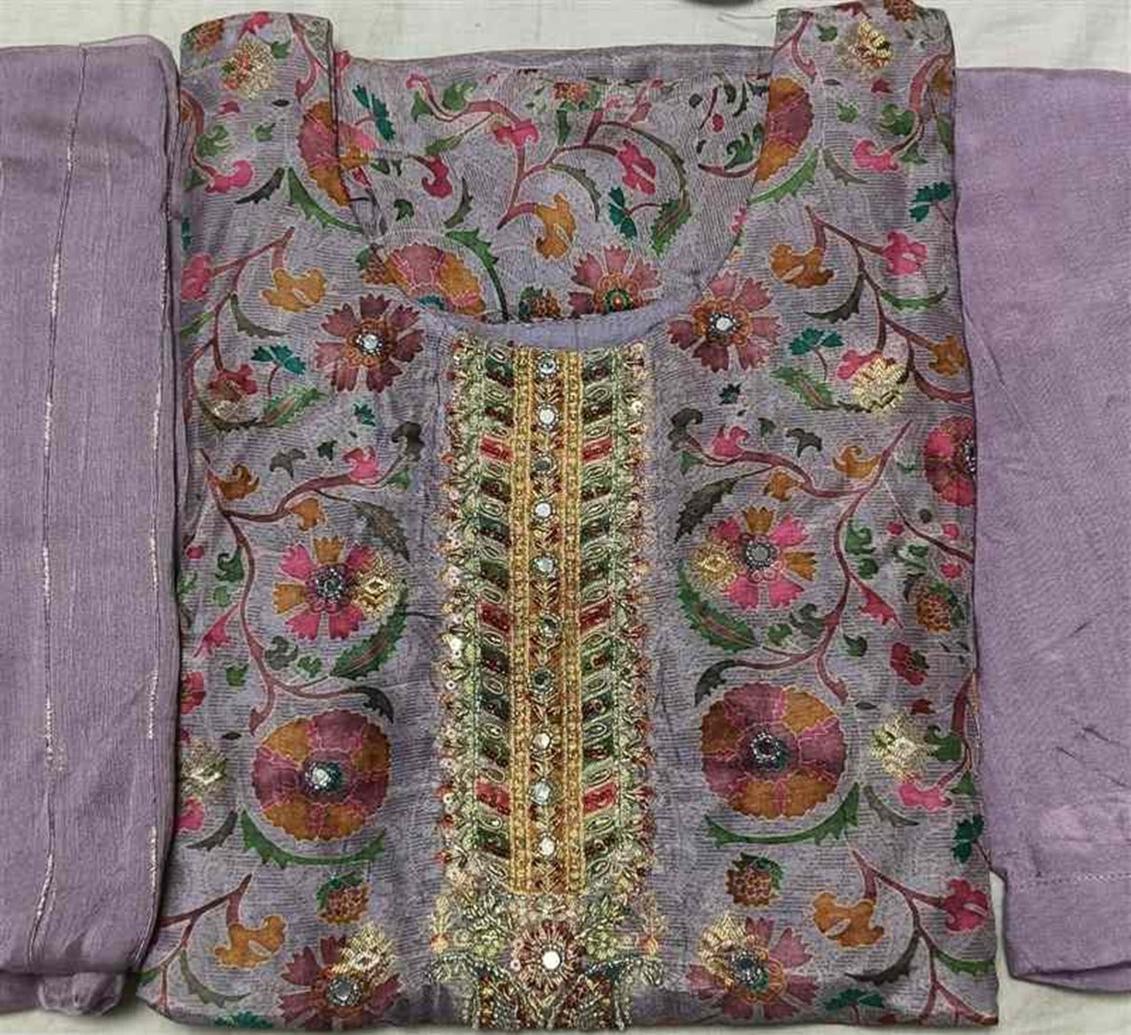Refined Muslin Straight Suit