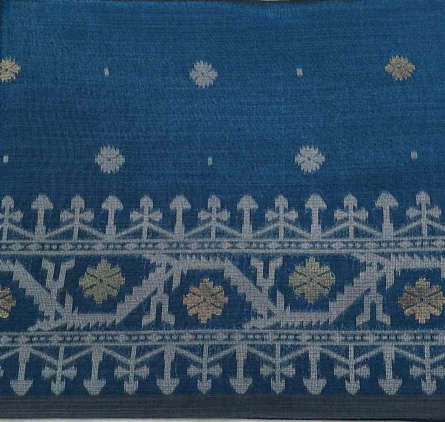 Woven Tussar Silk Chapa Weave Saree