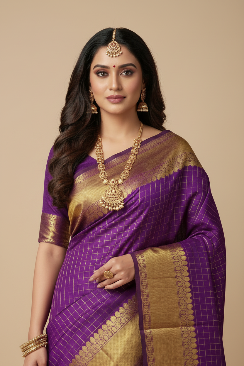 Heritage Zari Cotton Banarasi Saree – Evening Wear