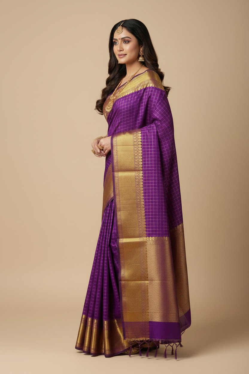 Heritage Zari Cotton Banarasi Saree – Evening Wear