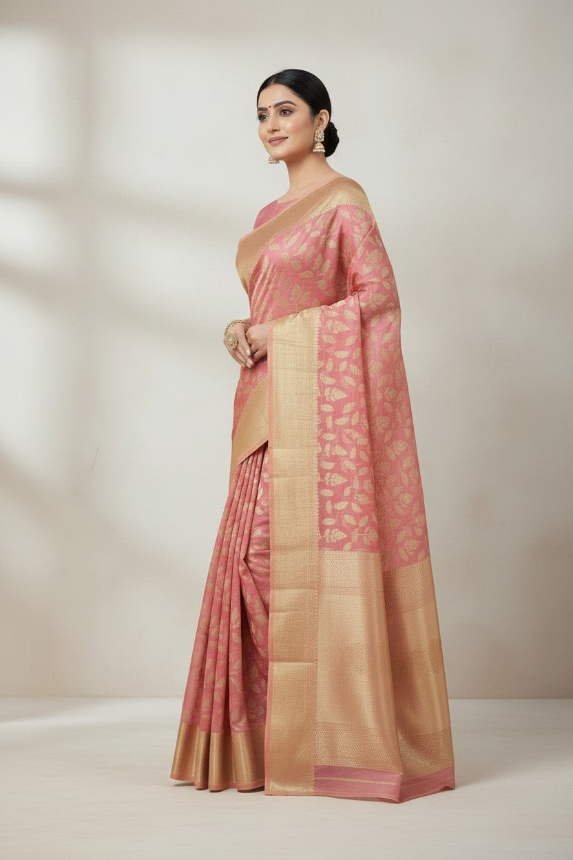Heritage Zari Cotton Banarasi Saree - Rangoli Sarees