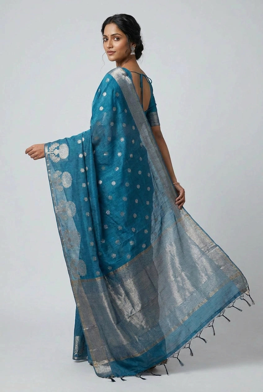 Cotton Banarasi Saree with Casual Banarasi for Office Wear
