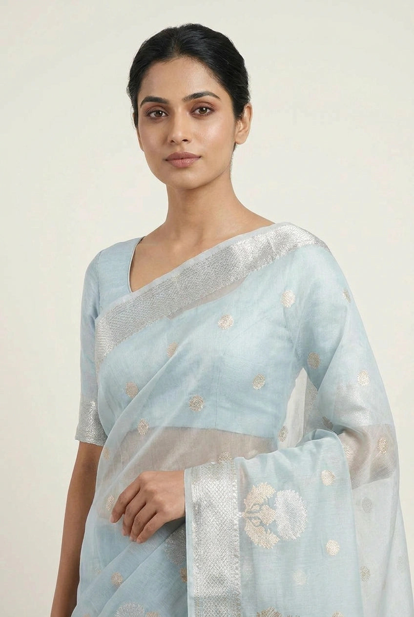 Cotton Banarasi Saree with Casual Banarasi for Office Wear