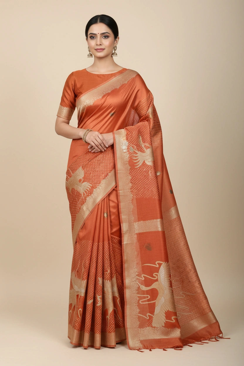 Banarasi Mashru Silk Saree with Intricate Zari Work | Rangoli