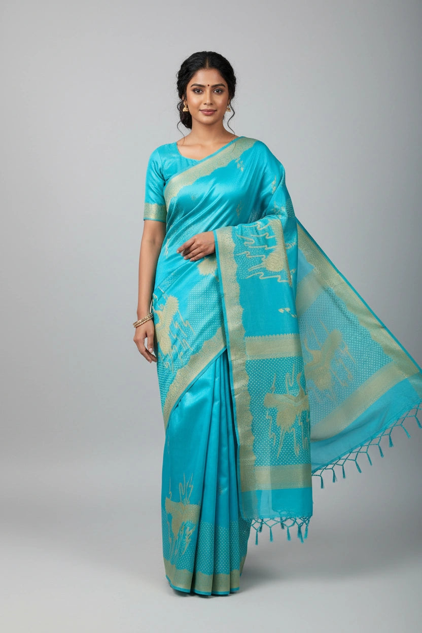 Banarasi Mashru Silk Saree with Intricate Zari Work | Rangoli