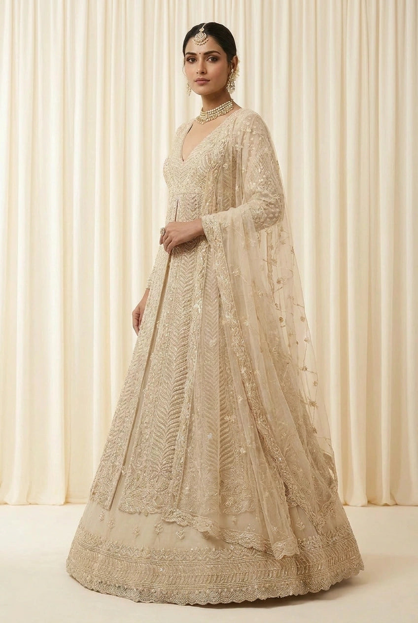 Heavy Embroidered Lehenga Achkan– Sangeet & Wedding Wear