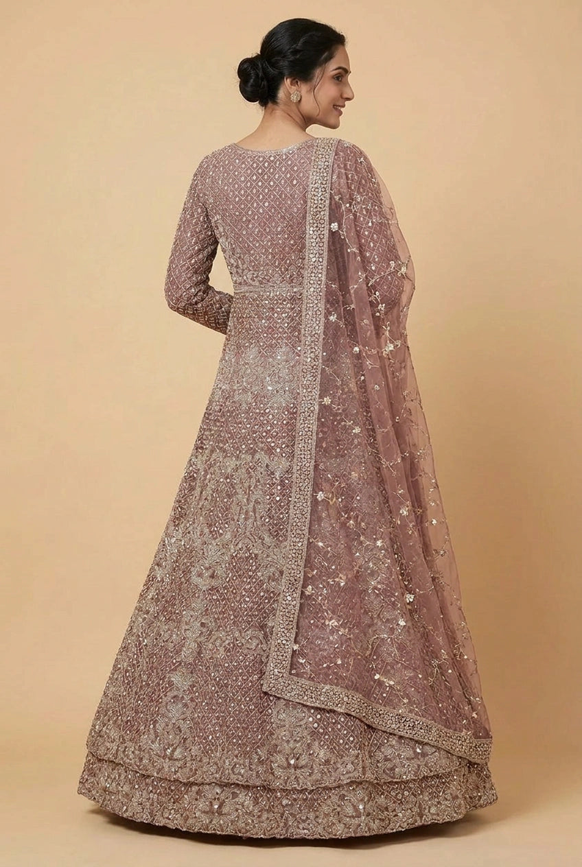 Embroidered Bridal Lehenga Achkan Set – Wedding Wear