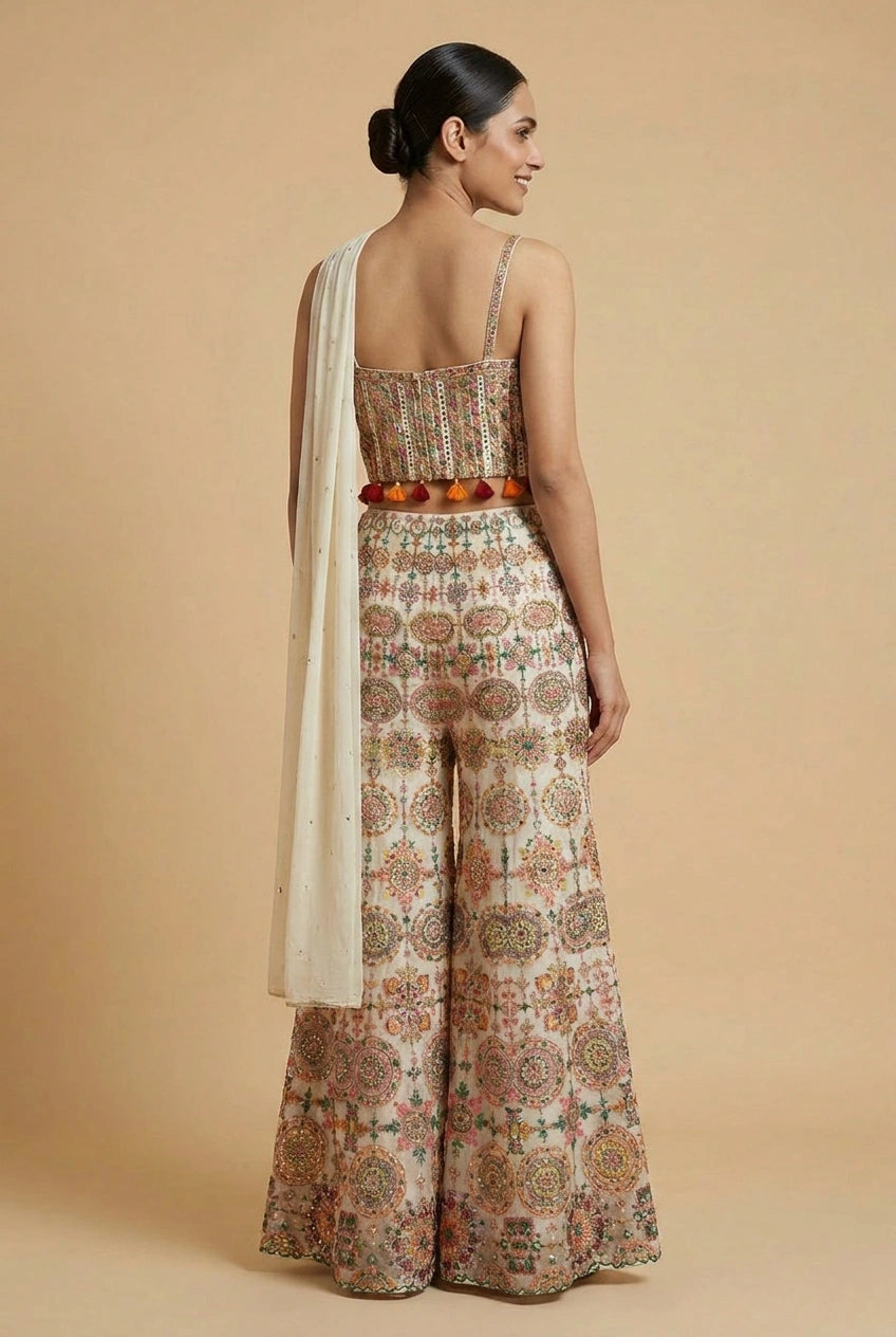 Georgette Choli Palazzo Set by Rangoli