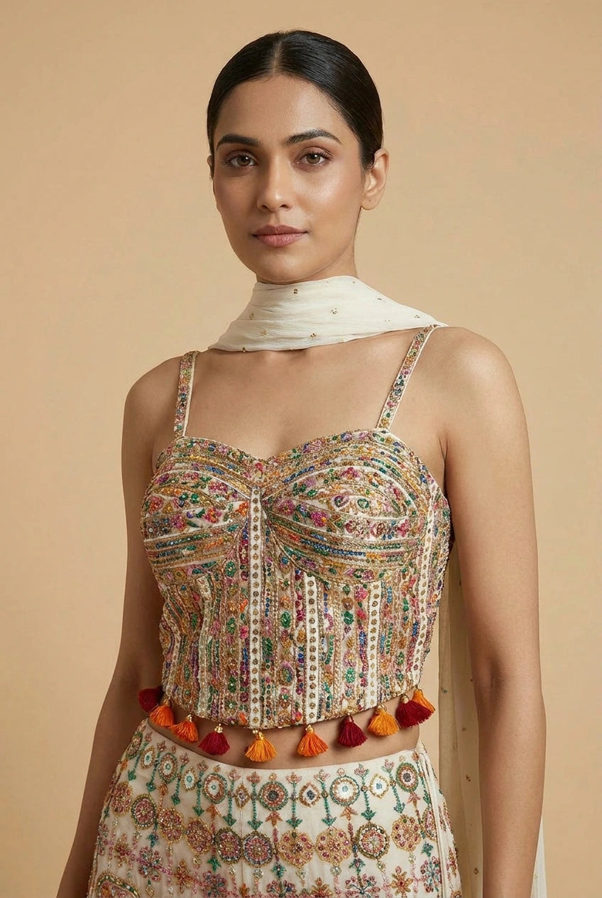Georgette Choli Palazzo Set by Rangoli