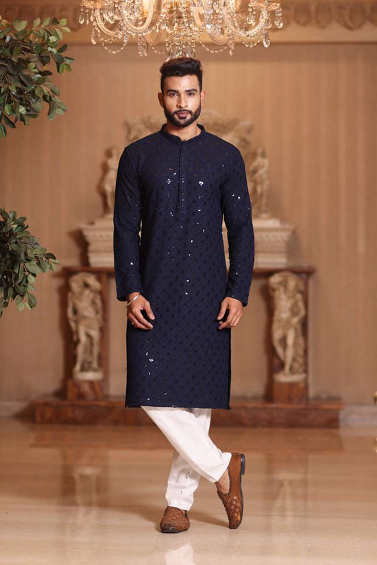 Midnight Blue Georgette Kurta Set