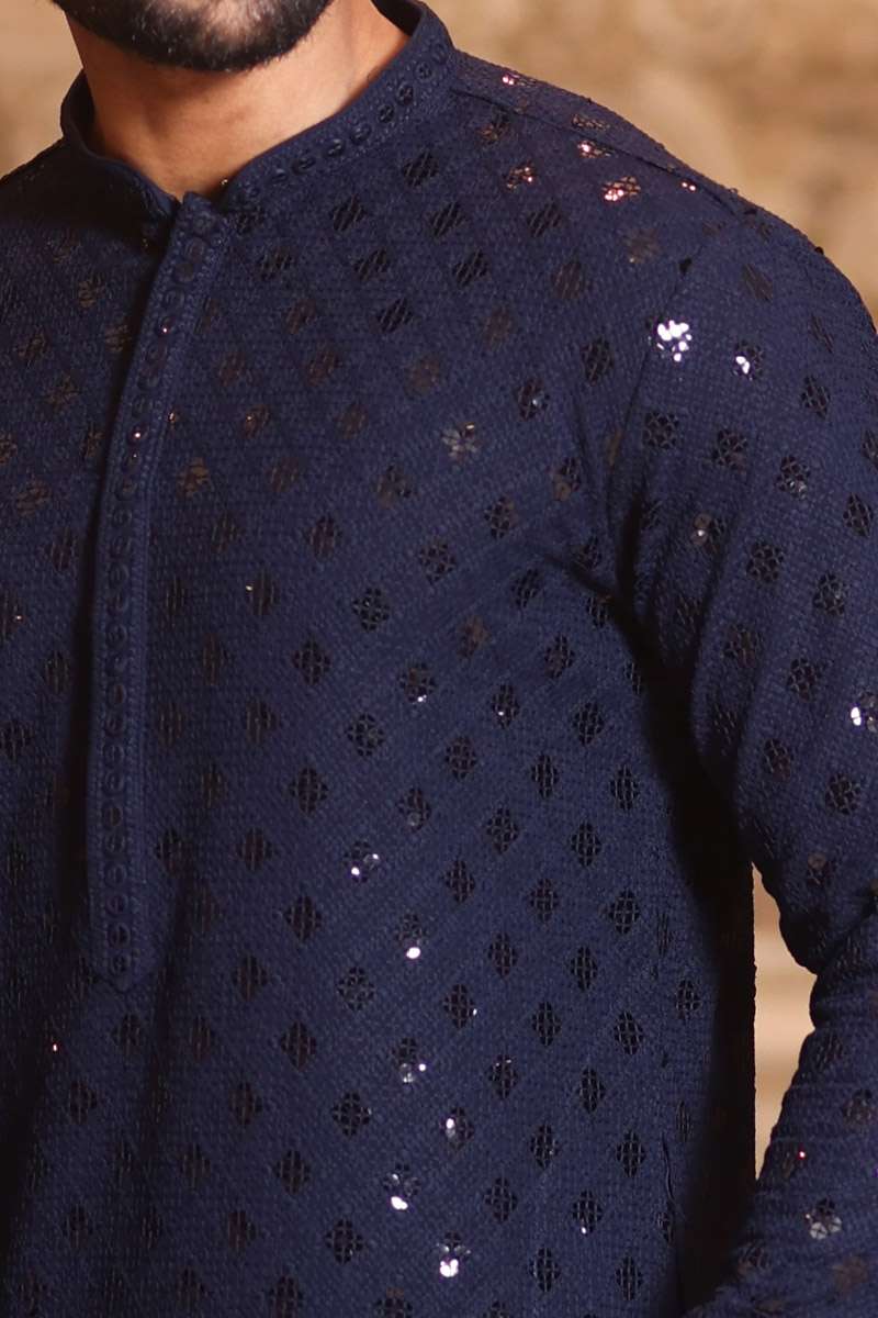 Midnight Blue Georgette Kurta Set