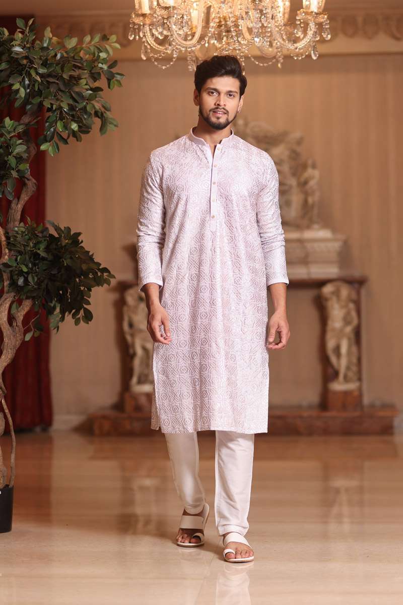 Lavender Georgette Kurta Set