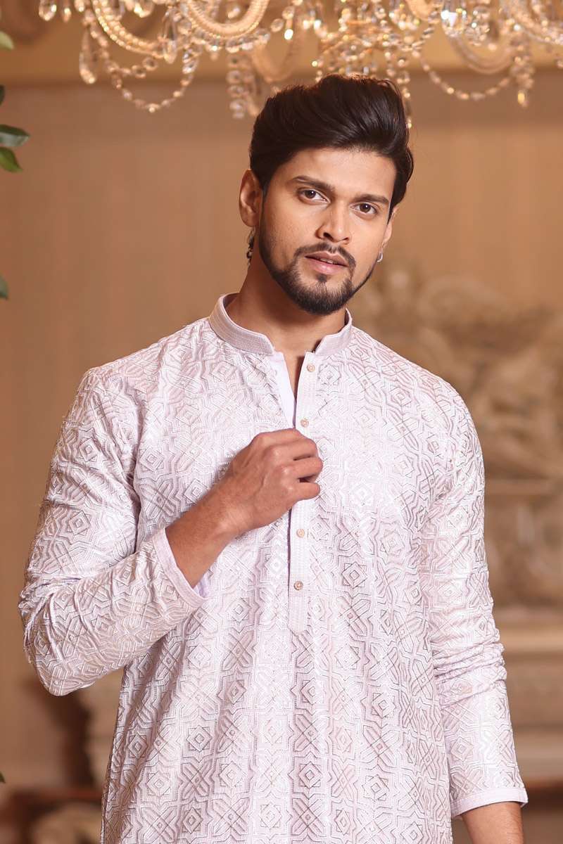 Lavender Georgette Kurta Set