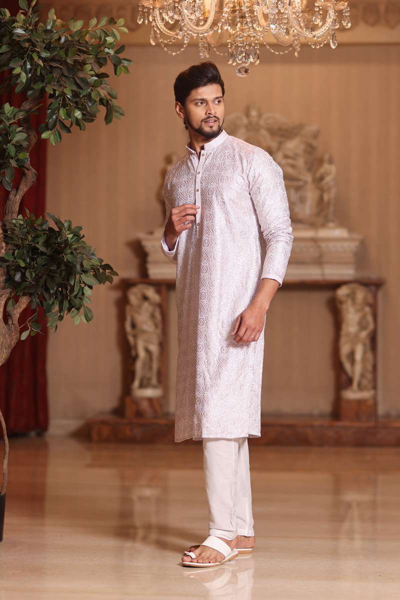 Lavender Georgette Kurta Set