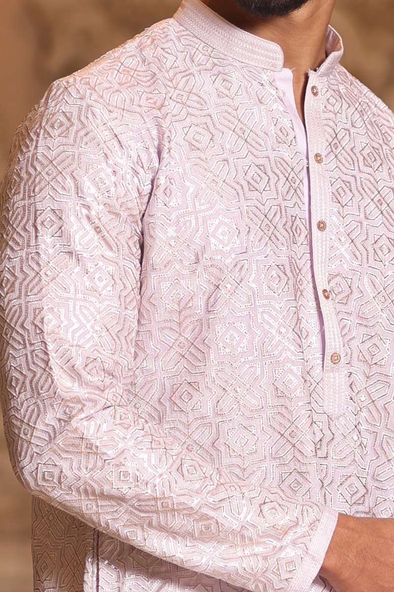 Lavender Georgette Kurta Set