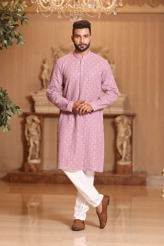 Mauve Georgette Kurta Set