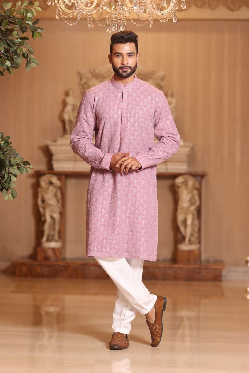Mauve Georgette Kurta Set
