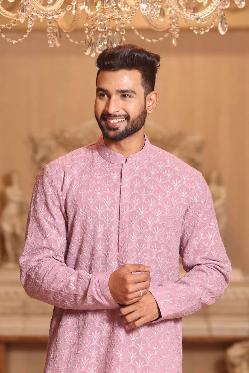 Mauve Georgette Kurta Set