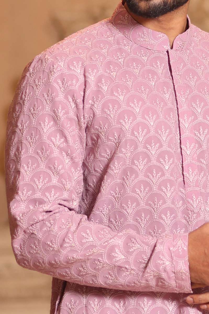 Mauve Georgette Kurta Set