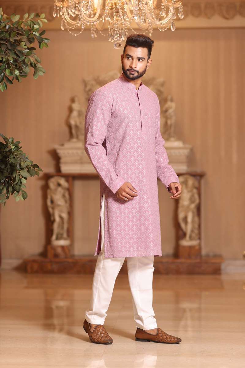 Mauve Georgette Kurta Set
