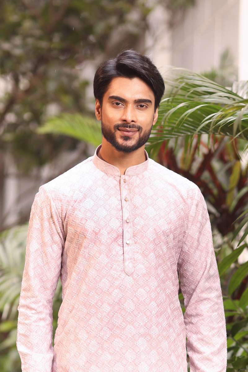 Soft Pink Cotton Kurta Set