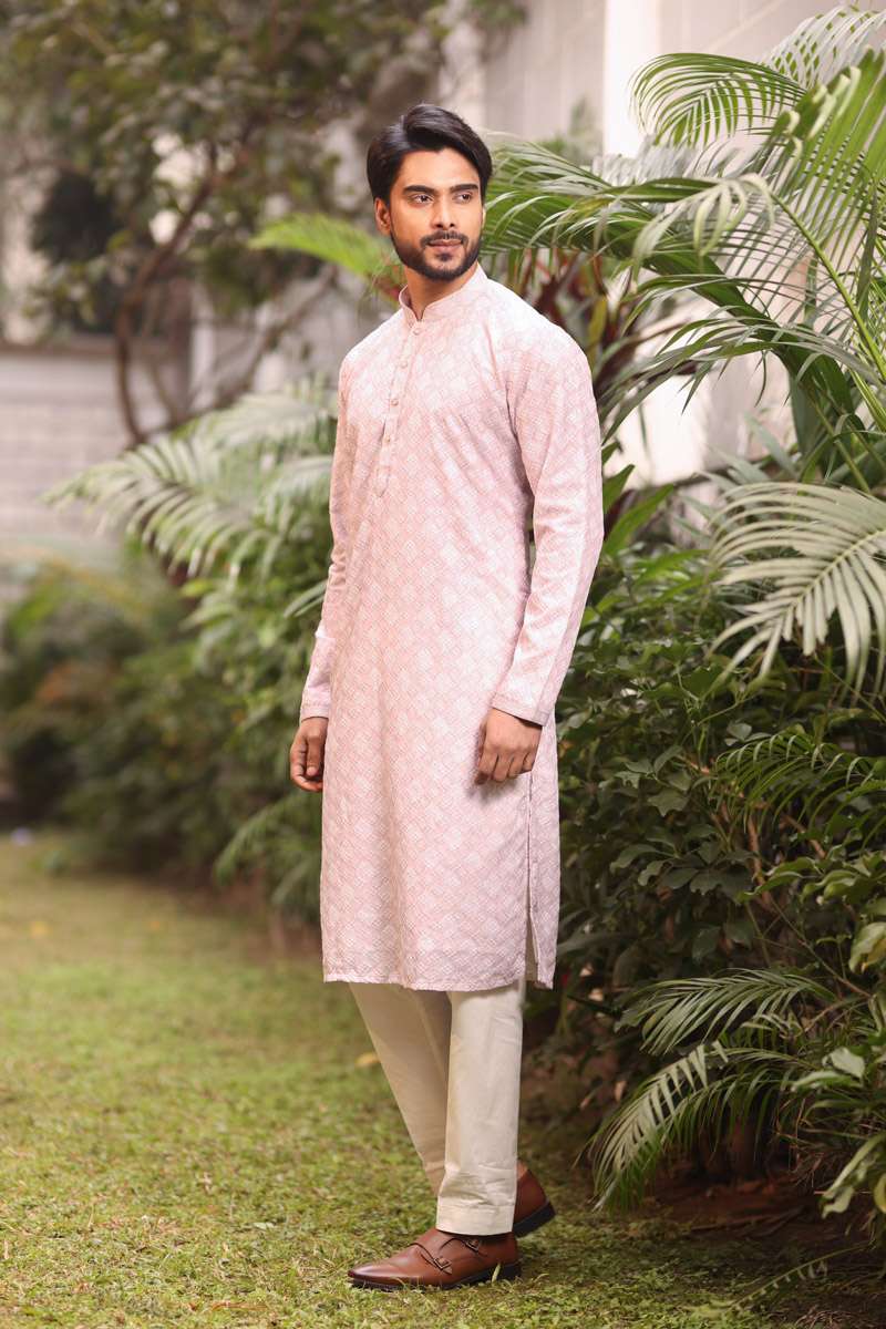 Soft Pink Cotton Kurta Set