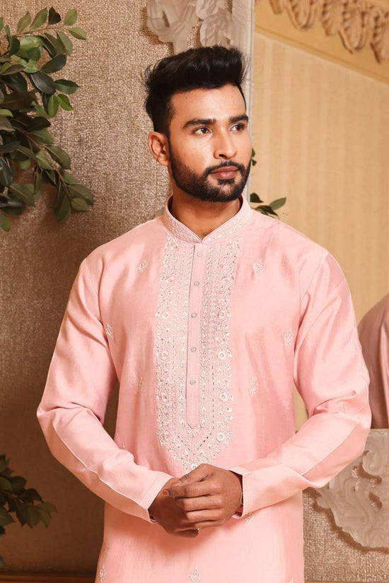 Flamingo Pink Cotton Kurta Set