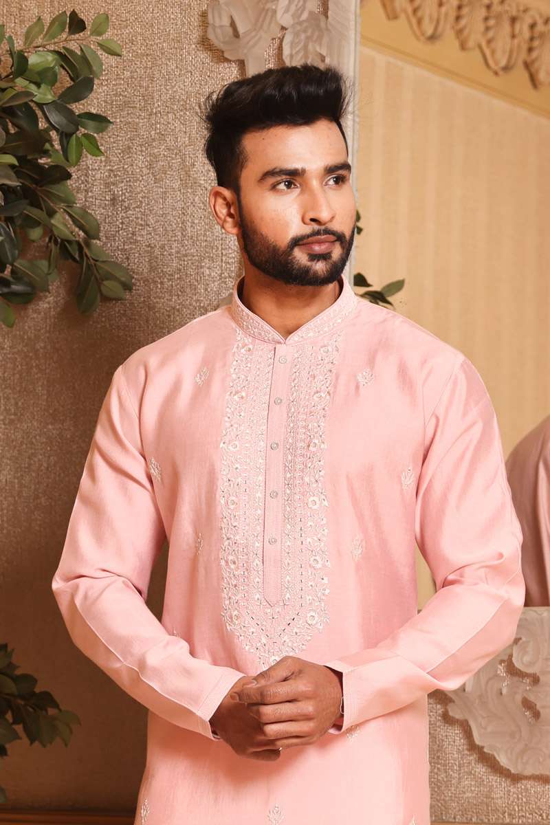 Flamingo Pink Cotton Kurta Set
