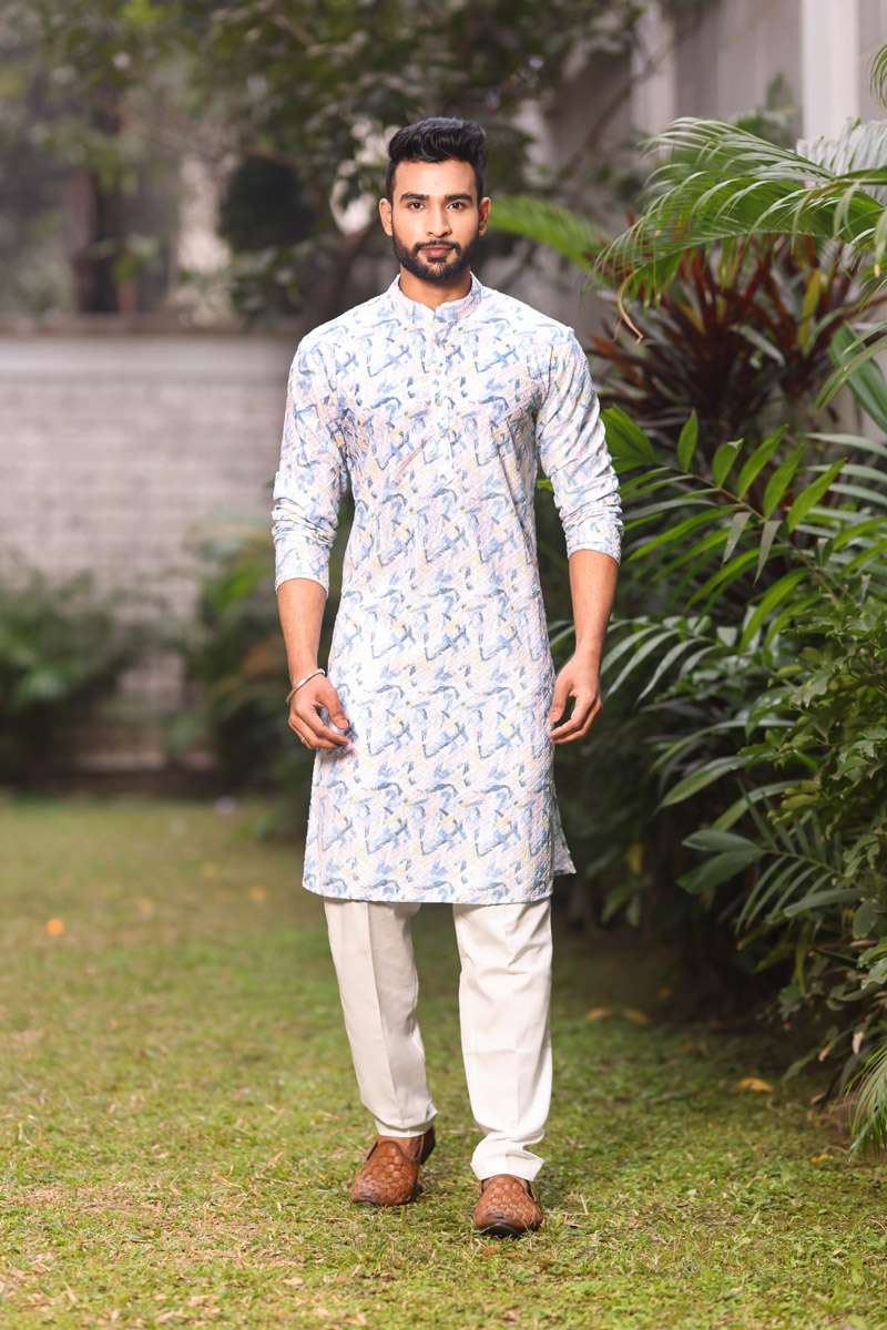 Off White Cotton Kurta Set