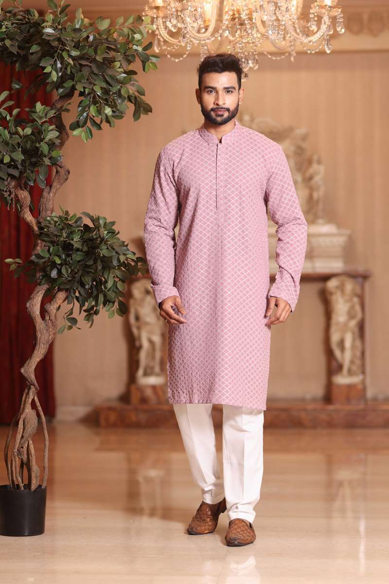 Mauve Georgette Kurta Set