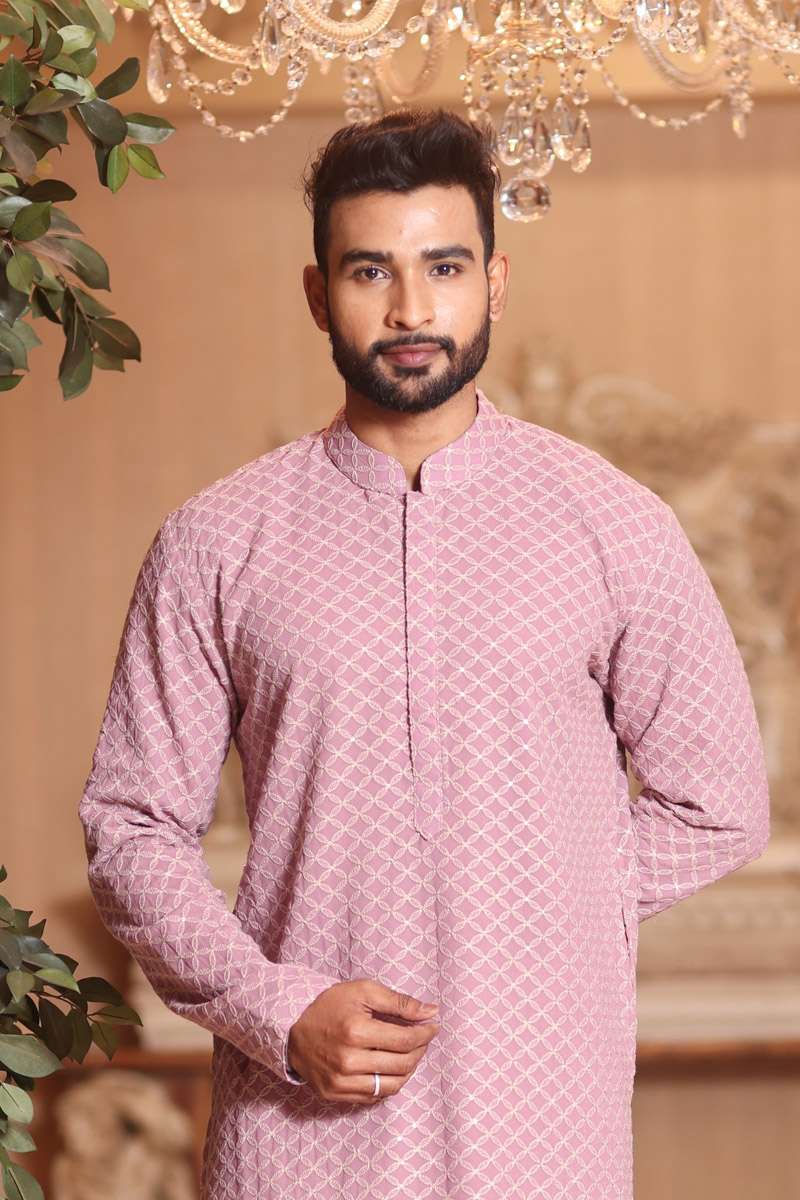 Mauve Georgette Kurta Set