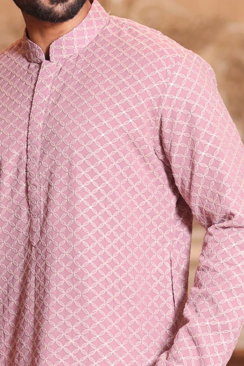 Mauve Georgette Kurta Set